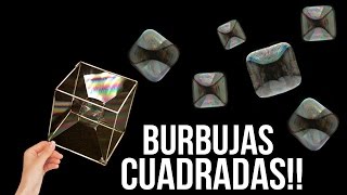 HAZ BURBUJAS CUADRADAS EXPERIMENTOS CASEROS INCREIBLES  Tutoriales Belen [upl. by Odnumde]