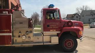 Postville Fire Dept Grass Fire Response  4421 [upl. by Katuscha]