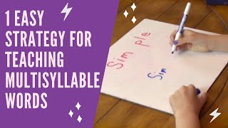 One Easy Strategy for Teaching Multisyllable Words [upl. by Leahcimnhoj]