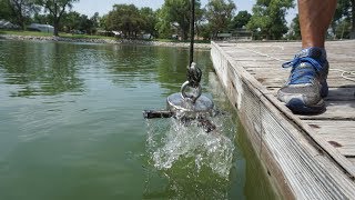 MAGNET FISHING WITH EXTREMELY STRONG MAGNETS [upl. by Annoyik]