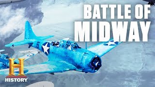 Battle of Midway Tactical Overview – World War II  History [upl. by Neelloj496]