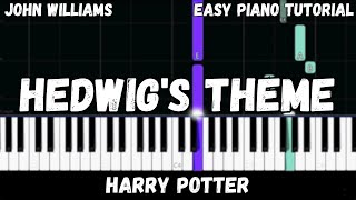 Harry Potter  Hedwigs Theme Easy Piano Tutorial [upl. by Hamo]