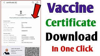 How to download covid vaccination Certificate  download Covid vaccine Certificate  Covid19 [upl. by Eetsud]