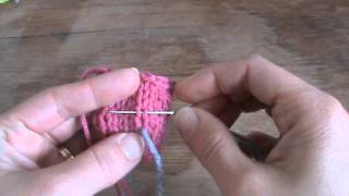 Swiss darning duplicate stitch how to [upl. by Collen]