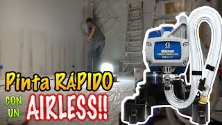 Cómo pintar RÁPIDO con AIRLESS 😎  Graco Magnum project painter Plus [upl. by Ayikaz]