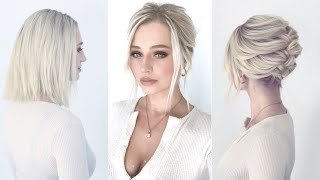 Simple Updo For Short Hair 2023 [upl. by Winser]