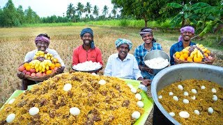 BIRYANI  MUTTON BIRYANI with Eggs  Traditional Biryani Recipe cooking in Village  Village Cooking [upl. by Htirehc]