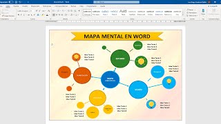 Como hacer un MAPA MENTAL en WORD [upl. by Tobias]