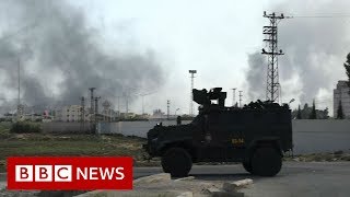 Turkish forces clash with Kurdish fighters in Syria  BBC News [upl. by Hunsinger940]