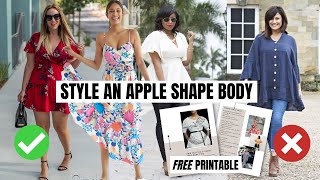 How To Style An Apple Shape Body  plus size fashion tips [upl. by Olocin]