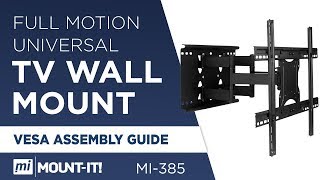 Full Motion TV Wall Mount  VESA Assembly Guide MI385 [upl. by Centeno]