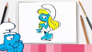 How to draw Smurfette • The Smurfs [upl. by Aicia]