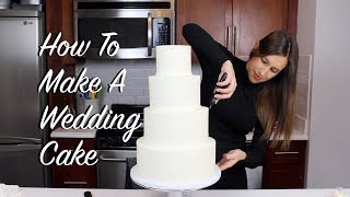 How To Make A Wedding Cake At Home  CHELSWEETS [upl. by Fugate683]