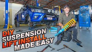 DIY LIFT KIT INSTALL SECRETS How to install a 4x4 lift kit at home in half a day [upl. by Yarod]