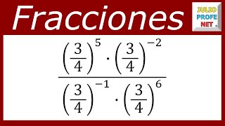 Potenciación con fracciones  Ej 2 [upl. by Eirrab]