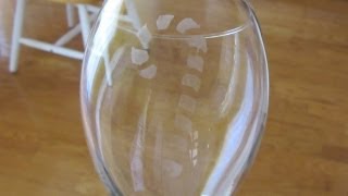 Glass Etching Craft How to create custom Wine Glasses [upl. by Konstantin]