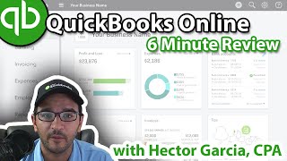 QuickBooks Online in 6 Minutes Review amp Tutorial [upl. by Nonnahsal]