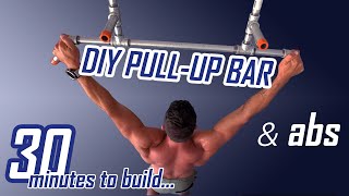 DIY GARAGE PULL UP amp AB BAR  30 MINUTES TO BUILD [upl. by Hugibert]