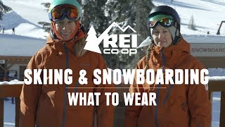 What to Wear Skiing and Snowboarding  REI [upl. by Blus736]