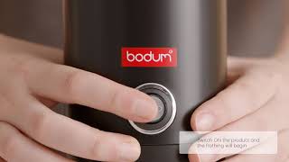 BODUM®  How To  Bistro Electric Milk Frother [upl. by Rome]