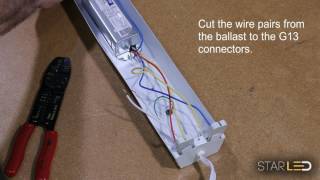 StarLED HD T8  T12 Ballast Bypass Instruction for LED G13 BiPin Tube Light [upl. by Ellebasi]