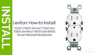 How to Install a Tamper Resistant Outlet  Leviton [upl. by Kaitlin706]