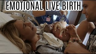 EMOTIONAL LIVE BIRTH VLOG  LABOR AND DELIVERY BIRTH VLOG  Tara Henderson [upl. by Lotty]