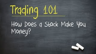 Trading 101 How Does a Stock Make You Money [upl. by Eekaz]