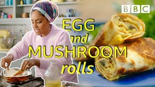 Nadiyas 5 minute crispy egg rolls  BBC [upl. by Garges50]