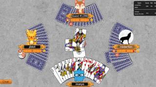 double deck pinochle  Im too chicken to bid [upl. by Fanestil]