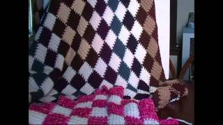 Entrelac Crochet Blanket Introduction [upl. by Ayocal]