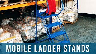 Mobile Ladder Stand Safety  Fall Protection Safety Hazards Training Oregon OSHA [upl. by Erdnaxela]