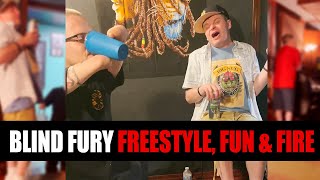 BLIND FURY FIRE FREESTYLES and FUN at Only Dreamers Studio [upl. by Arhat336]