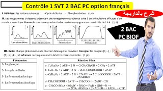 Contrôle SVT 2bac pc unité 1 BIOF option français تصحيح الفرض [upl. by Etnovad]