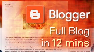 Blogger  Tutorial for Beginners in 12 MINUTES  FULL GUIDE [upl. by Kcinom]