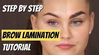 THUYA BROW LAMINATION How To Do Eyebrow Lamination Step by Step Tutorial  Brow Lift [upl. by Dulciana529]