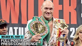 TYSON FURYS FULL POST FIGHT PRESS CONFERENCE VS DEONTAY WILDER 2  WILDER FURY 2 POST FIGHT [upl. by Welles]