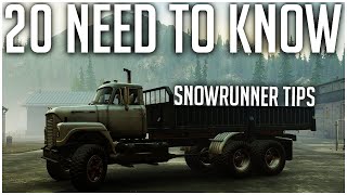 20 NEED TO KNOW SnowRunner Tips for Solo and Coop [upl. by Lockwood887]