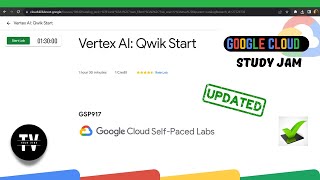 Vertex AI Qwik Start  GSP917  Solution [upl. by Lyrej]