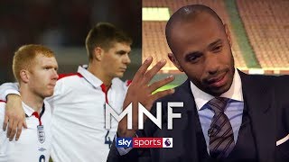 Paul Scholes amp Steven Gerrard Thierry Henry decides who is better  MNF [upl. by Aniles]