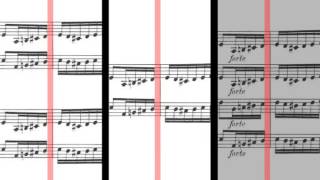 BWV 1063  Concerto for 3 Harpsichords in D Minor Scrolling [upl. by Ikir]