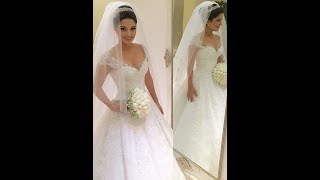 Ball Gown Sleeveless Vneck Beading Tulle Wedding Dresses  Hebeos [upl. by Levitan]