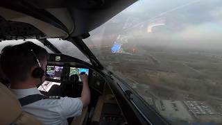 New Cockpit View  EXTREME Crosswind landing at Beijing [upl. by Lorant]