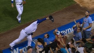 Rizzo makes incredible grab falls in crowd [upl. by Nivak962]