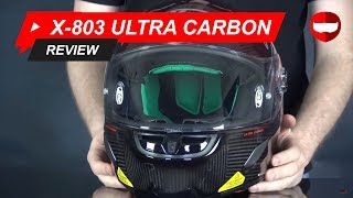 XLite X803 Ultra Carbon FullFace Helmet Review  ChampionHelmetscom [upl. by Kallman]