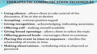 THERAPEUTIC COMMUNICATION [upl. by Drescher]