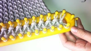 How to Loom Knit a Scarf  Crossed Stockinette Stitch DIY Tutorial [upl. by Sibley904]