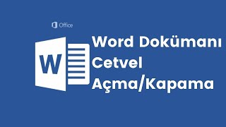 Microsoft Office Word Dokümanı Cetvel Açma  Kapama [upl. by Adnylam915]