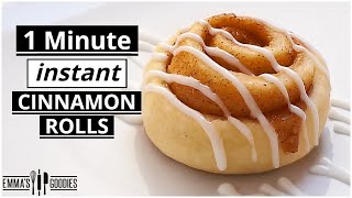 1 Minute INSTANT Fluffy CINNAMON ROLLS [upl. by Vange]