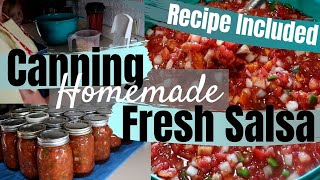 CANNING FRESH HOMEMADE SALSA  STEP BY STEP INSTRUCTIONS WITH RECIPE  POSITIVELY AMY [upl. by Marybelle]